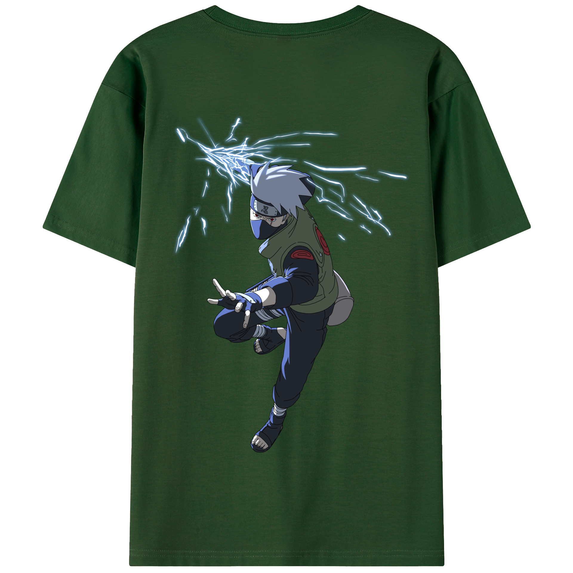 （画像用） NARUTO -ナルト- はたけ カカシ Hatake Kakashi 綿100％半袖Tシャツ（背面プリント）